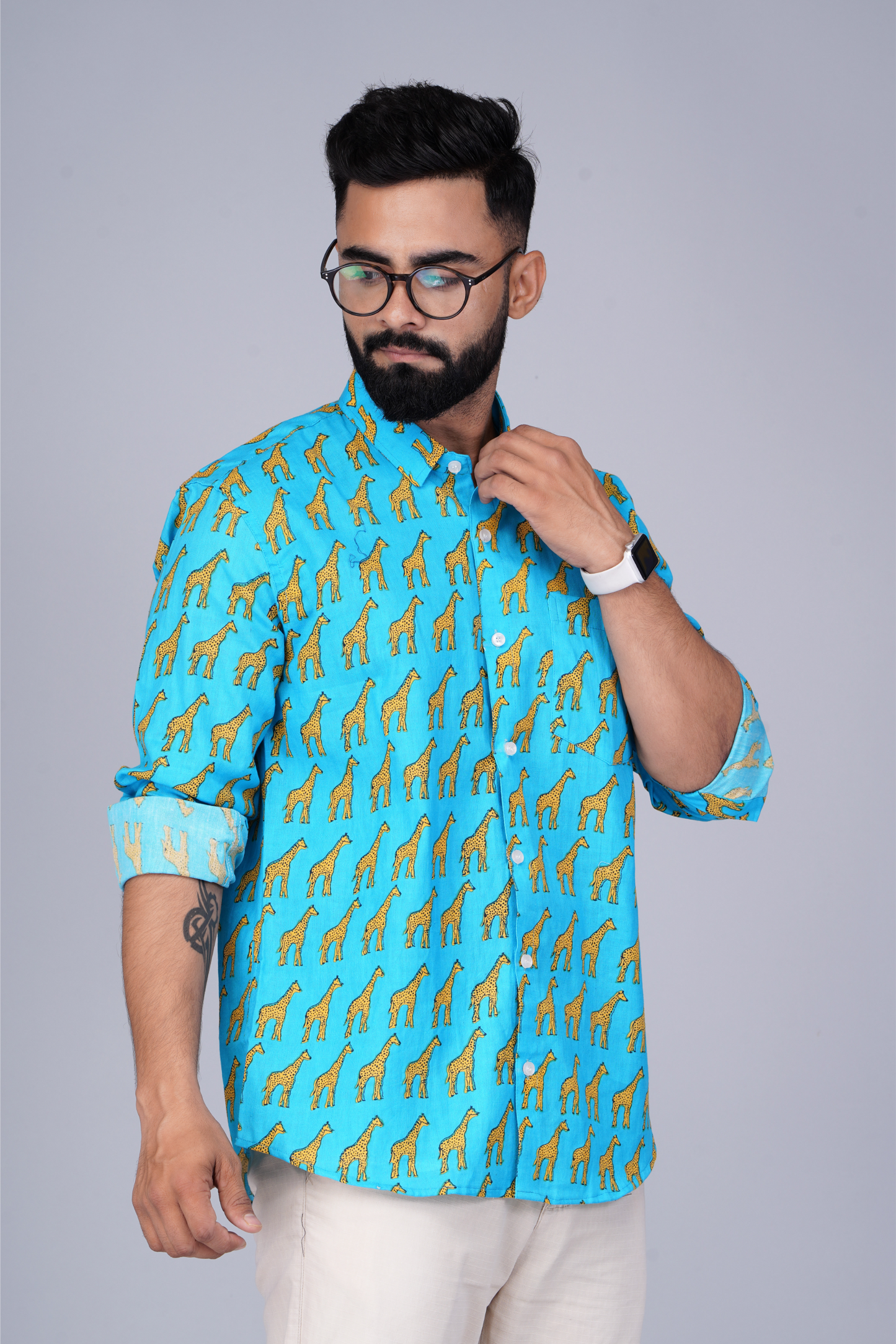 Blue Giraffe Shirt