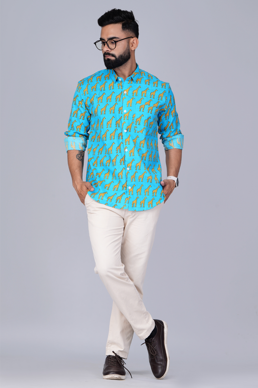 Blue Giraffe Shirt