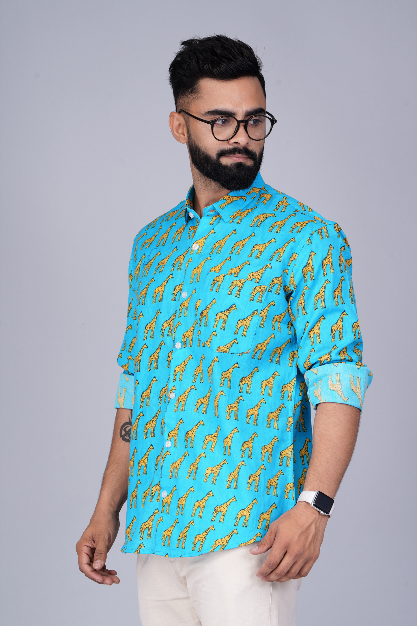 Blue Giraffe Shirt